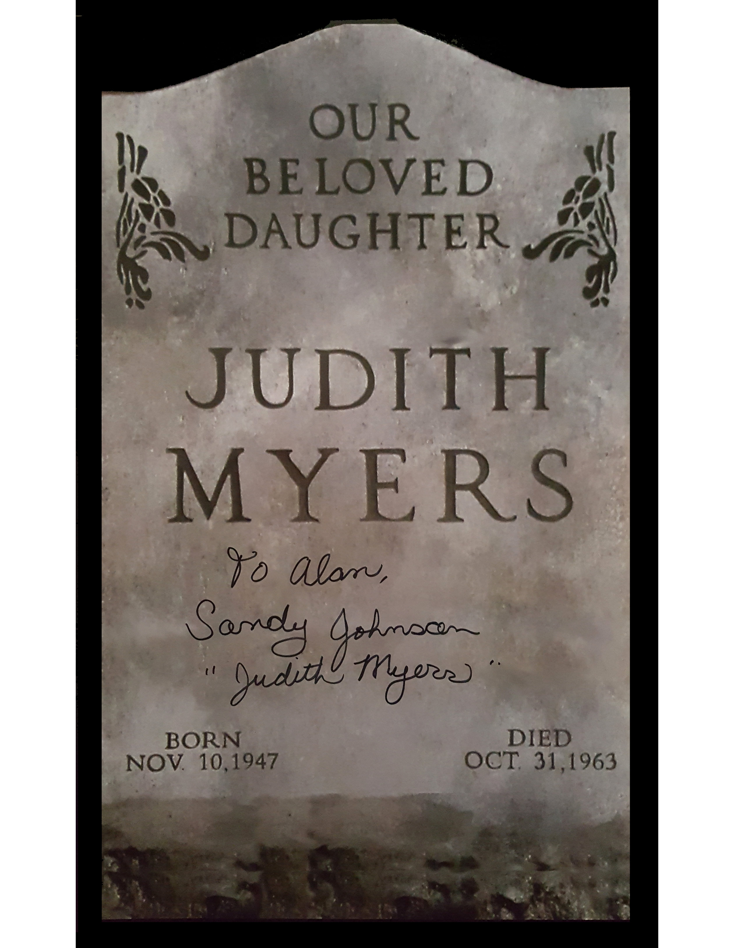 Judith Tombstone Myers Poster Autographed
